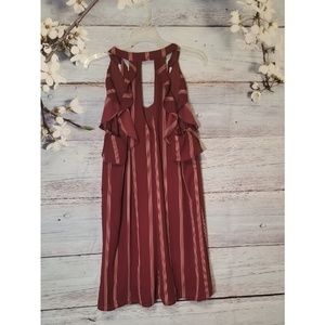 🧨City Triangle Sleeveless Stripe Dress